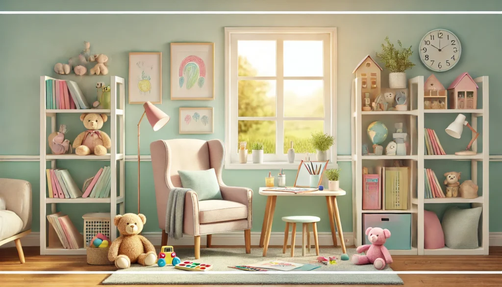 Çocuk Psikoloğunun Terapi Yaptığı ortamı imgeleyen bir resim